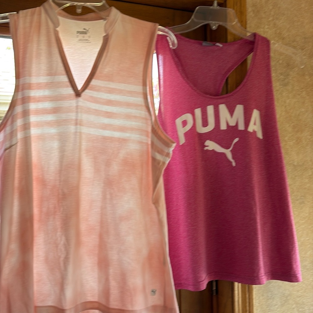 Puma Women's 2 lot Bundle  Golf Top & Racerback Workout Top EUC. SZ: XL